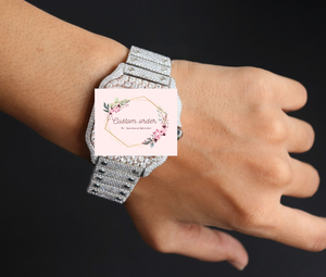 Reloj Analógico Cuadrado Personalizado de Acero Inoxidable con Moissanita para Hombre, Estilo Iced Out Bling Hip Hop, Joyería de Lujo para Fiesta con Incrustaciones - Product Image 2