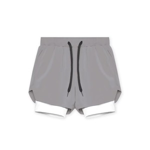 Men Short Length Contrast Under <b>Layer</b> 2 in 1 Custom Double Level Shorts Gents Outer Lightweight <b>Layer</b> Men Short For Treadmill - Product Image 6