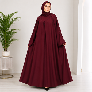 Collection Sophistiquée de Maxi Abayas en Tissu Nida de Qualité Supérieure, Style Turc Élégant, en Polyester, Grande Taille, Vêtements Modernes et Pudiques - Product Image 3