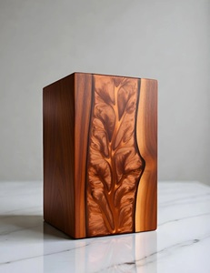 Handmade Rosewood Cremation Urn Modern Wood <b>Memorial</b> <b>Keepsake</b> Handmade Modern Rosewood Cremation Urn - Product Image 4