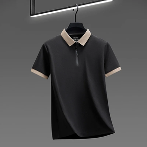 2026 New <b>Men's</b> Quarter Zip Polo <b>Shirt</b> <b>Cool</b> Breathable Fabric Short Sleeve Top <b>For</b> Office And Daily Activities - Product Image 5