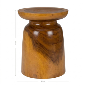 Pawn Accent <b>Side</b> <b>Table</b> Minimalist <b>Rustic</b> Solid Suar Wood High Quality Durable Honey Finish Living Room Furniture Home Decor - Product Image 1