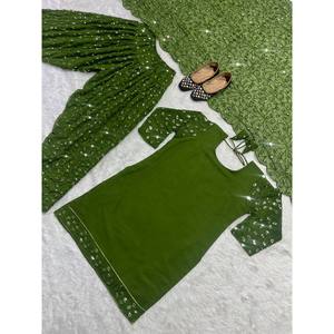 Ensemble élégant de haut et de dupatta Patiala pour femmes, vêtements de fête élégants - Product Image 3