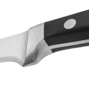 Couteaux à désosser la viande à manche noir avec lame droite fine, trois rivets et protège-doigts pour boucher, découpe et préparation alimentaire - Product Image 3