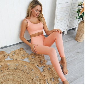 Ensemble de sport pour femmes, 2 pièces, soutien-gorge de yoga et pantalon, tenue de sport, vêtements de course, tenue de fitness, vêtements de sport - Product Image 5