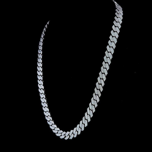 Lab Grown Diamond Cuban Link <b>Chain</b> Necklace <b>Iced</b> <b>Out</b> Hip Hop Jewelry Luxury Statement Necklace Unisex Gift Fashion Accessory - Product Image 1