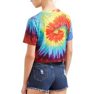 T-shirt court à manches courtes pour femme, 100 % coton, écologique, respirant, séchage rapide, anti-boulochage, haute qualité, vente chaude en gros - Product Image 3