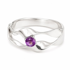 Heaven <b>Crafts</b> Natural Purple Amethyst 925 Sterling Silver Peace Bohemian Christian IGI Certified Handmade Unisex Statement <b>Ring</b> - Product Image 1