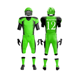 Prix d'usine, ensemble d'uniformes de football américain personnalisés, tissu 100% polyester, fabriqué au Pakistan, prix bas, OEM personnalisé, respirant - Product Image 1