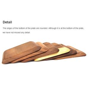 Plateau de service carré en bois d'acacia 15/20/25 cm, plat en bois minimaliste et durable pour les aliments et les apéritifs - Product Image 2