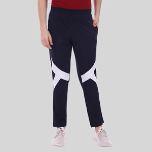 Pantalon de survêtement sport bleu quatre directions avec bande latérale, logo personnalisable, impression HD, délavage coloré, 100 % polyester, séchage rapide, tailles homme M/L/XL - Product Image 2