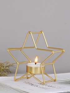 Attractive Iron Tea Light Floral Candle Holder Handmade Durable Home <b>Decor</b> Accent Living Room Office Table Display - Product Image 5