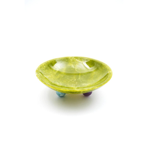 Tazón de Resina Epoxi Verde Jade de Lujo con Borde Ondulado, Venta al por Mayor, Ecológico, Silueta Acanalada, Centro de Mesa Decorativo, Tazón para Frutas - Product Image 3