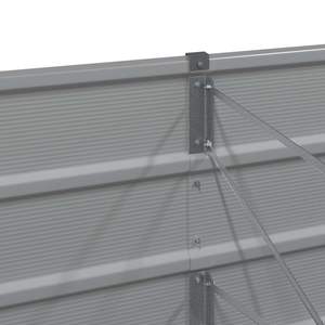 Macetas y Jardineras de Acero Gris Claro de 160 x 40 x 75 cm, Elegante Jardinera para Uso en Interiores/Exteriores - Product Image 5