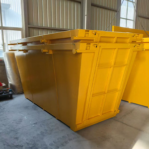 Contenedor <span class=keywords><strong>de</strong></span> Basura Apilable <span class=keywords><strong>de</strong></span> Acero Amarillo, el Más Vendido, para el Transporte <span class=keywords><strong>de</strong></span> Materiales <span class=keywords><strong>de</strong></span> Construcción - Product Image 3