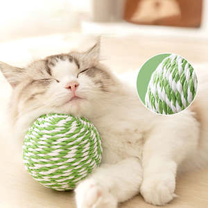 Juguete Ecológico y Moderno para Gatos, Pelota Interactiva de Sisal para Limpiar los Dientes - Product Image 5