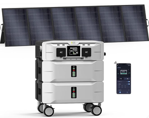 Station d'alimentation portable et générateur solaire SP5000 de haute qualité avec 2 panneaux solaires 500W, 5000W 5120Wh pour la maison et l'extérieur - Product Image 1