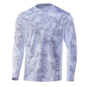 Chemises de pêche pour hommes sur mesure à manches longues, anti-UV, imperméables, séchage rapide, imprimées par transfert par sublimation, 100% polyester - Product Image 4