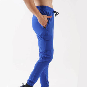 Pantalon cargo uni pour homme, grande taille, style jean, avec cordon de serrage, en coton, décontracté, style jogger, orange-brun, style urbain - Product Image 2