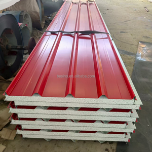 Kho cách nhiệt Polyurethane lợp kim loại vật liệu xây dựng hiện đại EPS Tấm bánh sandwich - Product Image 5