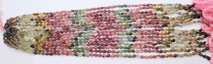 Perles de tourmaline naturelle multicolores, lisses, taillées en forme de poire, 4x6 mm, perles de pierres précieuses en tourmaline, brin de 12 pouces, tourmaline en forme de poire - Product Image 6