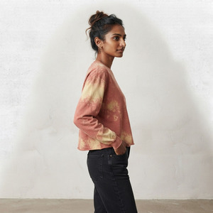 T-shirt ample vintage délavé pour femme, coupe oversize, col rond en coton, style streetwear décontracté - Product Image 5