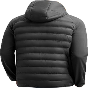 <b>Men</b> Hooded Puffer <b>Jacket</b> Solid Color <b>Down</b> <b>Filled</b> Windproof Zipper Closure Casual Winter Outerwear - Product Image 4
