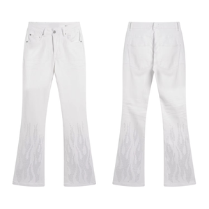 Top Quality Flared Jeans Men'S Stretch Slim Fit Bell Bottom Denim Disco <b>Pants</b> Flared <b>Pants</b> - Product Image 2