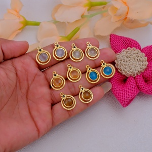 Iolite Quartz Handmade DIY Fashion Jewelry Gold Plated Round Faceted Gemstone Connectors As Jewelry Findings Components - Product Image 6