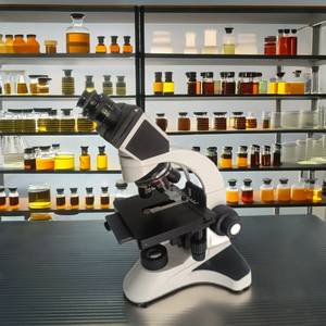Microscope binoculaire composé 10X avec oculaire grand champ, grossissement 1000X, en aluminium, mise au point manuelle, éclairage LED 3W, double couche - Product Image 2