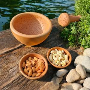 Mortero y Pilón de Terracota Hechos a Mano - Duradero, Ecológico, Tradicional Indio, Molinillo de Especias, Utensilios Artesanales al por Mayor - Product Image 2