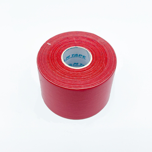 Cinta de kinesiología M TAPE sin cortar, impermeable, roja, hecha en Corea, para alivio del dolor muscular y prevención de lesiones. - Product Image 2