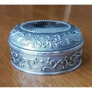 Boîte de rangement décorative SINDOOR BOX DIBBI en laiton et cuivre antique, élégante - Product Image 1