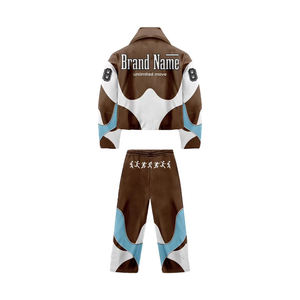 Survêtement de sport haut de gamme pour homme avec capuche zippée, patchwork personnalisable, style streetwear pour homme et femme - Product Image 2