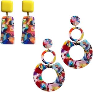 Pendientes Ecológicos Hechos a Mano con Diseño Personalizado, Forma Irregular y Múltiples Colores para Mujeres y Niñas, Regalos de la India - Product Image 5