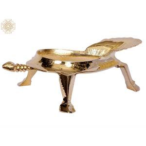 Handmade 8-Inch Brass Conch <b>Stand</b> Home Decor Item Made in India Handcrafted Artwork - Product Image 2