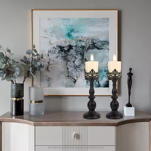 Bougeoir Antique Bougeoir Blanc Fer Table De Mariage Décor Bougeoir pour événements - Product Image 1