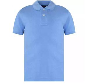 Polo de golf liso para hombre, camisa de manga corta OEM, con diseño de logotipo personalizado, 100% de algodón, color blanco, venta al por mayor - Product Image 1