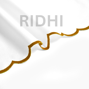Serviettes en coton blanc faites à la main Ridhi avec broderie festonnée jaune, vente en gros 18x18 pouces pour mariages, fêtes, événements, décoration intérieure - Product Image 3