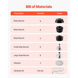 Kit di 60 Boccole in Poliuretano per Sospensioni e Montaggio Carrozzeria per Ford F250 F350 Super Duty 2008-2016, Sostituzione Rapida - Product Image 3