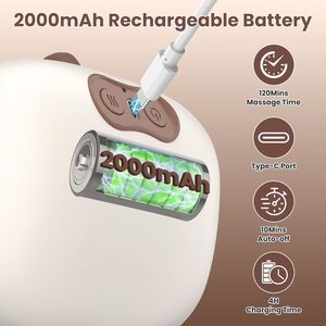 Massaggiatore per Collo Senza Fili con Cinturino Regolabile, 3 Intensità e 2 Livelli di Calore, Cintura Massaggiante per Corpo e Gambe, per Viaggi e Ufficio - Product Image 3