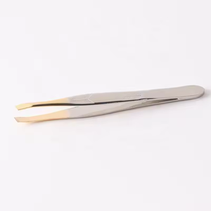 Eyelash Special Hair Extraction Nail Special Eyebrow <b>Trimming</b> Beauty Makeup Portable Beard <b>Clip</b> Tweezers Slanted - Product Image 3