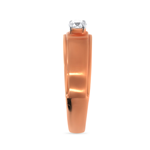 Superior Shine <b>Men</b> Solitaire <b>Ring</b> Luxury Rose Gold Plated <b>Men's</b> Solitaire Diamond <b>Ring</b> Classic Polished Wide Band Engagement - Product Image 4
