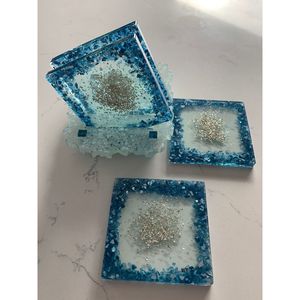 Handcrafted Modern Resin <b>Coasters</b> for Homes-Oval and Round Design for Style and Functionality - Product Image 6