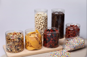 Fábrica TINH DIEU, Frascos Transparentes de PET Personalizables de 280ml-1000ml, Boca Ancha de 85mm, Tapa de Plástico Redonda para Alimentos, para Galletas - Product Image 5