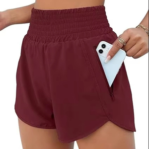 Pantalones cortos deportivos para mujer, pantalones cortos deportivos transpirables para correr, pantalones cortos de gimnasio de cintura alta, pantalones cortos deportivos para mujer - Product Image 5