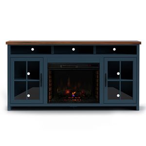 Bridgevine Home Nantucket 74 pollici Blue Denim Whiskey Finish TV basamento Console di montaggio minimo richiesto per TV 85 pollici più piccolo - Product Image 3