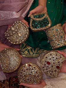 Stylish Woman Handbag for Party Art Horizons Potli Hand <b>Bag</b> Designer Handcrafted Potli <b>Bag</b> - Product Image 2