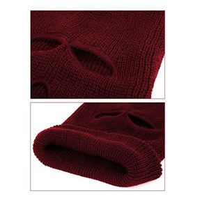 Balaclava intégrale personnalisée à 3 trous pour le ski, masque d'hiver, chapeaux de sport d'extérieur, balaclava noire - Product Image 6
