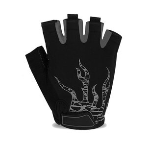 Gants de cyclisme pour hommes au design moderne, demi-doigts, respirants, avec sangle de poignet réglable, tissu extensible, absorbant la transpiration, pour l'entraînement/la salle de sport - Product Image 2